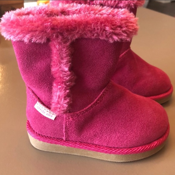 Stride Rite Pink Faux fur boots - Picture 1 of 2